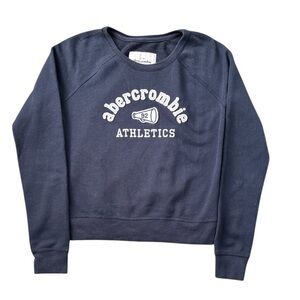 Abercrombie & Fitch Athletics Logo Crewneck Sweatshirt Youth Large Blue Navy